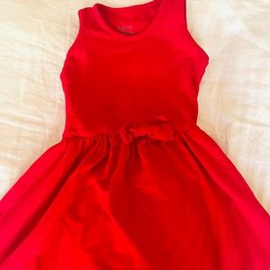 Adorable candy red cotton play dress size 4